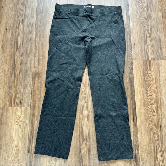 Betabrand Yoga Dress Pants XXL Dark Gray Pull On Straight Leg Stretch High Rise - Picture 1 of 8